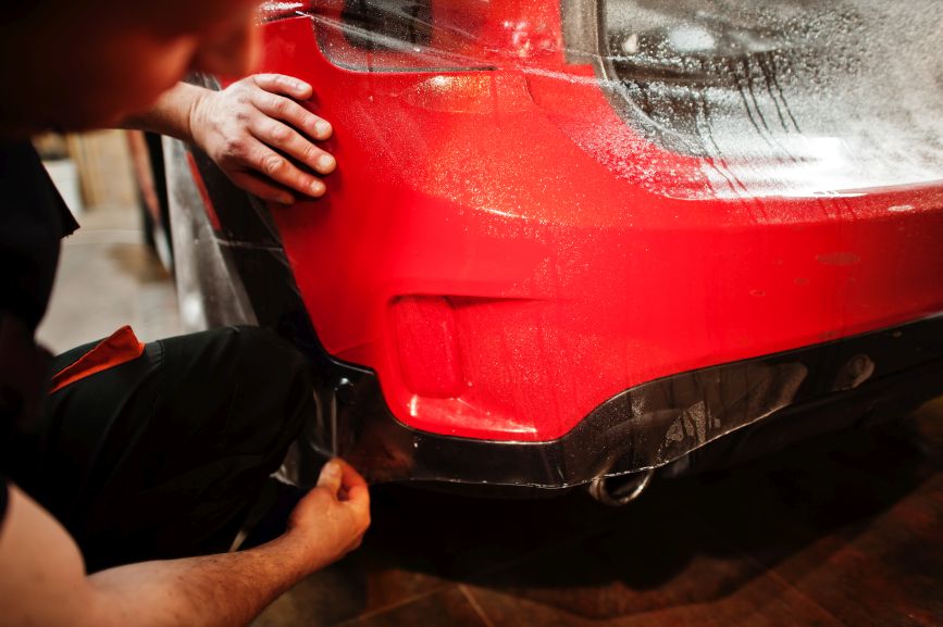 bumper scuff repair during a full bumper respray
