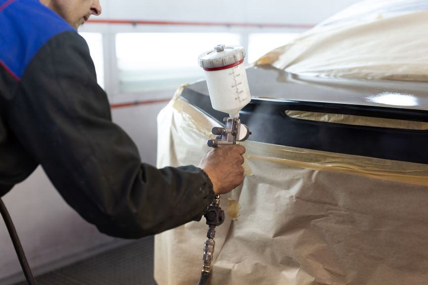 colour matching car paint creates a seamless panel repair finish