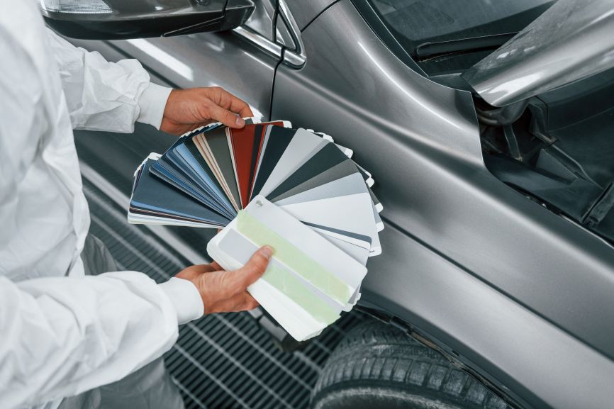 colour matching car paint helps achieve a seamless repair finish